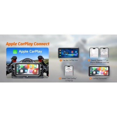 Support de guidon ferme 7 pouces moto Gps  navigateur Carplay 7 pouces bwm Carplay moto Carplay écran pour moto